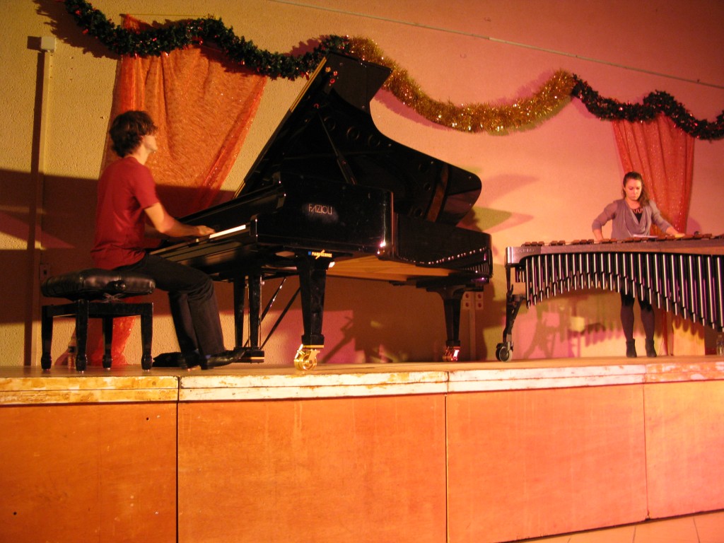 Thomas au piano et Vassilena au marimba